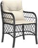 vidaXL 5-tlg. Garten-Essgruppe mit Kissen Schwarz Poly Rattan 3212038 Bild 3