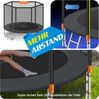 KESSER® - Trampolin | TÜV Rheinland GS Zertifiziert | Komplettset mit Sicherheitsnetz, Leiter, Randabdeckung, Seitentasche & Zubehör | Kindertrampolin Gartentrampolin Belastbarkeit 150 kg Orange, 244 cm Bild 2