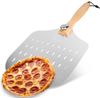 BlingBin Pizzaschieber Leichte Perforierte Pizzaschaufel Mit Holzgriff, Edelstahl Pizzaheber, Geeignet Für Zuhause Restaurants Und Pizzerien, Leicht Zu Reinigen Bild 4
