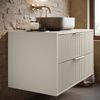 Badplaats Waschbeckenunterschrank Rimini 80 x 46 cm Cashmere - Hängender Badezimmerschrank mit 2 Soft-Close Schubladen Bild 3