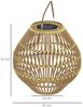 Novzep LED Gartenleuchte Gartenleuchte Solarleuchte Garten-Solarleuchte, PE-Rattan, Boho-Design, 31 cm x 31 cm x 32 cm Bild 3