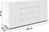 rauch Aditio Box, Kommode, 2-türig, 4 Schubladen, mit Softclose-Funktion, Farbe Weiß, BxHxT 160x81x43cm Bild 4