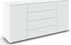 rauch Aditio Box, Kommode, 2-türig, 4 Schubladen, mit Softclose-Funktion, Farbe Weiß, BxHxT 160x81x43cm Bild 3
