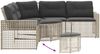 vidaXL Gartensofa in L-Form mit Kissen und Fußbank Hellgrau Polyrattan 365898 Bild 5