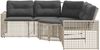 vidaXL Gartensofa in L-Form mit Kissen und Fußbank Hellgrau Polyrattan 365898 Bild 3