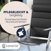 CASARIA® Alu Gartenstühle 4er Set Gepolstert 8-Fach Verstellbar Silber Bild 5