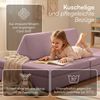 Bellabino 'Nile' Spielsofa, 4-tlg, Cord, lila, faltbare Kindercouch, abnehmbarer & waschbarer Bezug, Kindersofa aus Schaumstoff Bild 5
