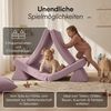 Bellabino 'Nile' Spielsofa, 4-tlg, Cord, lila, faltbare Kindercouch, abnehmbarer & waschbarer Bezug, Kindersofa aus Schaumstoff Bild 3