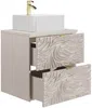 Vente-unique - RINAREL Waschbeckenmöbel Holz, Platte Beige - B 46 cm x H 60 cm x L 60 cm Bild 4