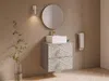 Vente-unique - RINAREL Waschbeckenmöbel Holz, Platte Beige - B 46 cm x H 60 cm x L 60 cm Bild 1