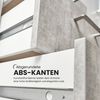bümö smart Schubladenschrank, Büroschrank 80cm breit in Weiß/Buche mit 4 Schüben - Bürocontainer aus Holz, Container mit Metallgriffen & Soft-Stop Schubladen, 928S4-W-6-BS Bild 3