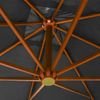 Sonnenschirm, Ampelschirm, Gartenschirm mit Mast Anthrazit 3x3 m Massivholz Tanne Bild 4