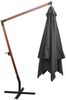 Sonnenschirm, Ampelschirm, Gartenschirm mit Mast Anthrazit 3x3 m Massivholz Tanne Bild 3