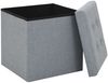 vidaXL Hocker mit Stauraum Hellgrau Leinenoptik 247078 Bild 5