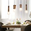 Hängeleuchte, Holz Eukalyptus, schwarz, H 150 cm Bild 5
