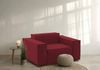Dmora Rodonite-Sessel, Wohnzimmersessel, 100 % Made in Italy, Relaxsessel aus gepolstertem Stoff, 160 x 95 x 70 cm, Rot Bild 2