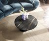 Couchtisch Edge Rund 90x90 cm Keramik Laminam® Noir Desir Braun Conis Metall Schwarz Bild 4