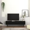 TV-Lowboard Nolven kurzes Gestell 180x32x47 cm Schwarz [en. casa] Bild 2