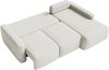 Selsey 'Carnos Mini' Ecksofa mit Schlaffunktion, Ottomane rechts, Chenille pflegeleicht, Creme Bild 4