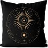 VOID Kissenbezug, (1 Stück), Sonne Mond Sterne Gold astrologie astronomie horoskop tierkreis himml Bild 1