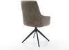 Drehstuhl Zelia-Flex mit Armlehnen Mikrofaser Taupe Vintage Kreuzgestell breit Schwarz 360° drehbar Wippfunktion Taschenfederkern Bild 5