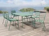 Vente-unique - MIRMANDE Garden dining set Metall Grün - B 80 cm x H 74,5 cm x L 160 cm Bild 2