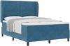 vidaXL Boxspringbett mit Matratze Dunkelblau 190 x 140 cm Samt 3340926 Bild 2