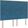 vidaXL Boxspringbett mit Matratze Dunkelblau 190 x 140 cm Samt 3340926 Bild 4