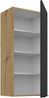 Küchen Hängeschrank 45 cm - Höhe 90 cm ARIA Schwarz ultra matt + Eiche Artisan matt, hochwertige Fronten mit Anti Fingerprint Beschichtung Küchenzeile Küchenblock Bild 3