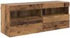 TV-Wandschrank, TV-Hängeboard Fernsehschrank mit LED Altholz 100 x 30 x 40 cm Holzwerkstoff Bild 2