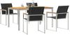 vidaXL Garten Essgruppe 5 pcs Massives Akazienholz und Edelstahl 3334815 Bild 3
