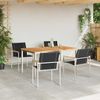 vidaXL Garten Essgruppe 5 pcs Massives Akazienholz und Edelstahl 3334815 Bild 4