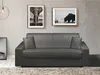 Schlafsofa 3-Sitzer EMIR - Schwarz - Liegefläche: 140 cm - Matratzenhöhe: 22 cm Bild 3