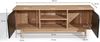 Lowboard Eiche-Dekor Schwarz 150 x 55 x 40 cm TV-Kommode Modern, Design TV-Schrank Hoch, Fernsehtisch Fernsehschrank mit zwei Türen, Fernsehkommode Wohnzimmer Bild 4