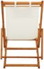 vidaXL Klappbarer Strandstuhl Eukalyptus Massivholz und Stoff Creme 310311 Bild 5