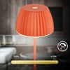 BRILONER - Riffle Mini LED Tischlampe kabellos IP44 mit Lichtkante, 8,5x20 cm, Touchdimmer, Akku tauschbar, Nachttischlampe, LED Lampe, Akku Lampe, German Design Award Winner 2025, Orange Bild 4