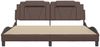 vidaXL Bettgestell "Viana" ohne Matratze Braun 180x200 cm Kunstleder 3208112 Bild 4