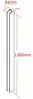 Vente-unique - TOLLESON Innenglaswand Metall Weiß - B 2,2 cm x H 130 cm x L 4,4 cm Bild 3
