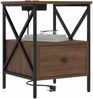 vidaXL Nachttisch 2 pcs Braun Eichen-Optik 41,5 x 40,5 x 55 cm 859559 Bild 3