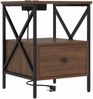 vidaXL Nachttisch 2 pcs Braun Eichen-Optik 41,5 x 40,5 x 55 cm 859559 Bild 5