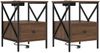 vidaXL Nachttisch 2 pcs Braun Eichen-Optik 41,5 x 40,5 x 55 cm 859559 Bild 2