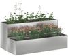 vidaXL Garten-Pflanzgefäß Silber 100 x 60 x 45 cm Verzinkter Stahl 865874 Bild 3