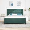 vidaXL LED Boxspringbett mit Matratze Dunkelgrün 180 x 200 cm Samt 3343883 Bild 4