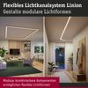 Paulmann Einspeisung für Lichtleiste Linion Power Channel 17 W Aluminium chrom-matt warmweiß Bild 2