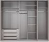 Schwebetürenschrank Kleiderschrank 3-türig 250 cm Vollausstattung Weiß Spiegel Bild 2