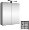 Planetmöbel Badezimmerspiegelschrank Spiegelschrank Merkur, anthrazit, 60 cm, mit LED-Leuchte in schwarz Bild 5