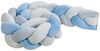 LuMali Nestchenschlange Bettschlange geflochten 210cm Nestchen Bettumrandung Babybett Zopf, Stillkissen Seitenschläfer Velour weich hypoallergen Pastellfarben Bild 3