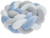 LuMali Nestchenschlange Bettschlange geflochten 210cm Nestchen Bettumrandung Babybett Zopf, Stillkissen Seitenschläfer Velour weich hypoallergen Pastellfarben Bild 4