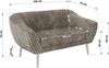 Polstersofa PIRS 2 Skandinavisches Sofa 2-Sitzer, Sofa mit Wellenfederung, Breite 140 cm, weiße Füße Hoher Sitzkomfort - Hellbraun Cord Bild 5