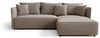Ecksofa Schlafsofa EVORA Stoff Poso Hellbraun Ottomane Rechts Bild 4